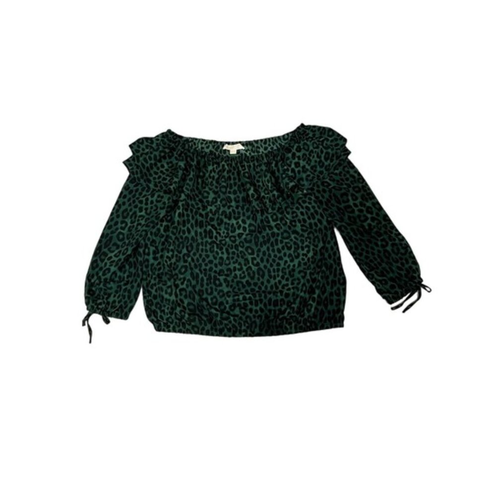 Women's Michael Kors 3/4‎ sleeve Blouse, Green, L, #386-O
